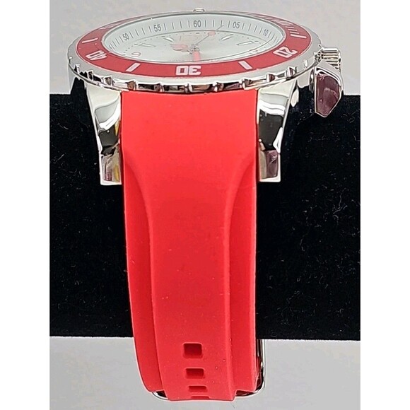 32West Styl'z Men's Watch RED Color Strap & Bezel New DC on dial = Dade County - Picture 8 of 12